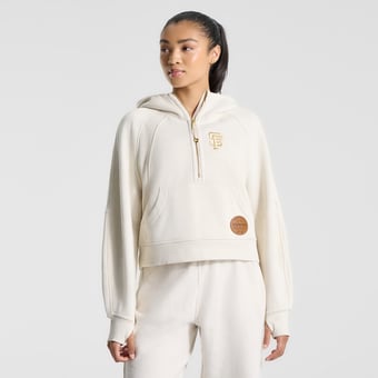 Women's lululemon Light Ivory San Francisco Giants Scuba Oversized Half-Zip Hoodie