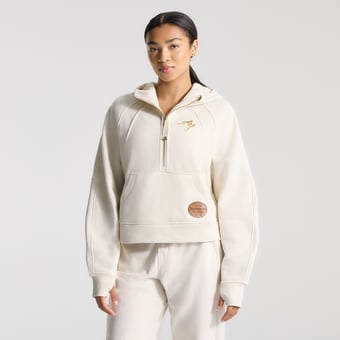 Women's lululemon Light Ivory Toronto Blue Jays Scuba Oversized Half-Zip Hoodie