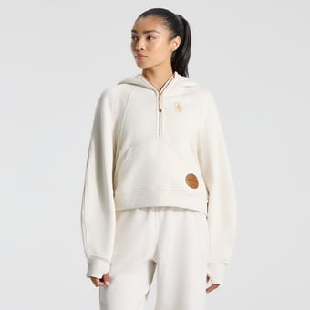 Women's lululemon Light Ivory Seattle Mariners Scuba Oversized Half-Zip Hoodie