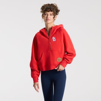 Women's lululemon True Red St. Louis Cardinals Scuba Oversized Half-Zip Hoodie