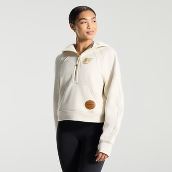 Women's lululemon Light Ivory Baltimore Orioles Scuba Oversized Half-Zip Hoodie