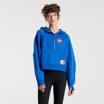 Women's lululemon Symphony Blue Chicago Cubs Scuba Oversized Half-Zip Hoodie