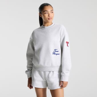 Women's lululemon Heathered Core Ultra Light Grey Texas Rangers Oversized Steady State Crew