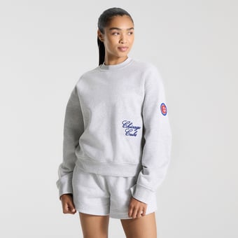 Women's lululemon Heathered Core Ultra Light Grey Chicago Cubs Oversized Steady State Crew