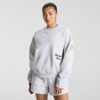 Women's lululemon Heathered Core Ultra Light Grey Pittsburgh Pirates Oversized Steady State Crew