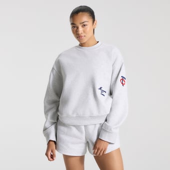 Women's lululemon Heathered Core Ultra Light Grey Minnesota Twins Oversized Steady State Crew