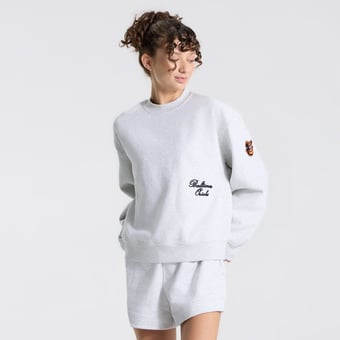 Women's lululemon Heathered Core Ultra Light Grey Baltimore Orioles Oversized Steady State Crew