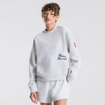 Women's lululemon Heathered Core Ultra Light Grey Boston Red Sox Oversized Steady State Crew