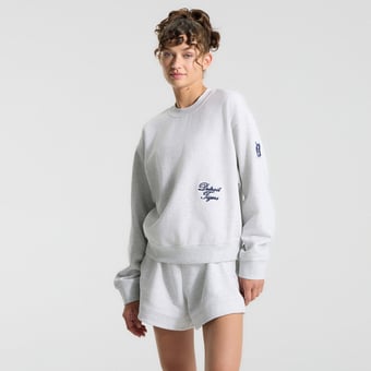Women's lululemon Heathered Core Ultra Light Grey Detroit Tigers Oversized Steady State Crew