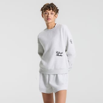 Women's lululemon Heathered Core Ultra Light Grey Colorado Rockies Oversized Steady State Crew