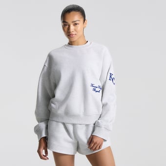 Women's lululemon Heathered Core Ultra Light Grey Kansas City Royals Oversized Steady State Crew