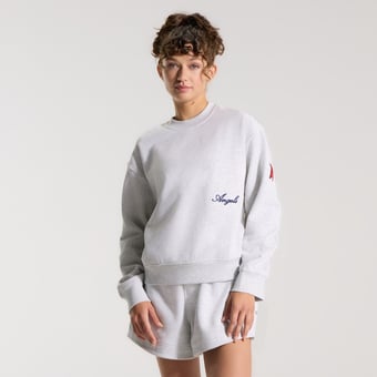 Women's lululemon Heathered Core Ultra Light Grey Los Angeles Angels Oversized Steady State Crew