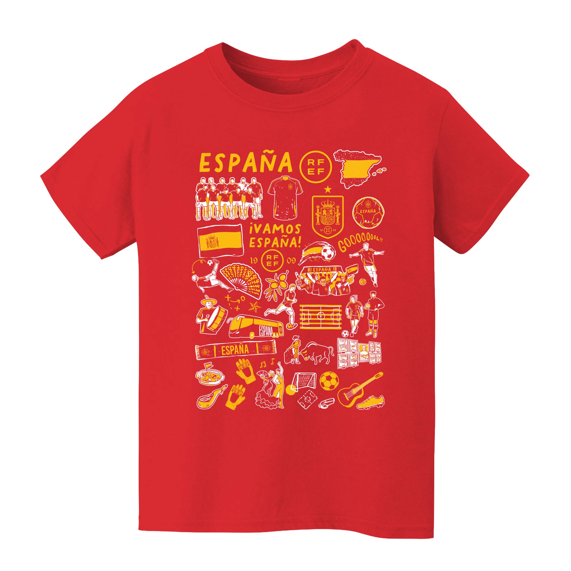 Toddler Vive La Fete Red Spain National Team Impressions Artwork T-Shirt