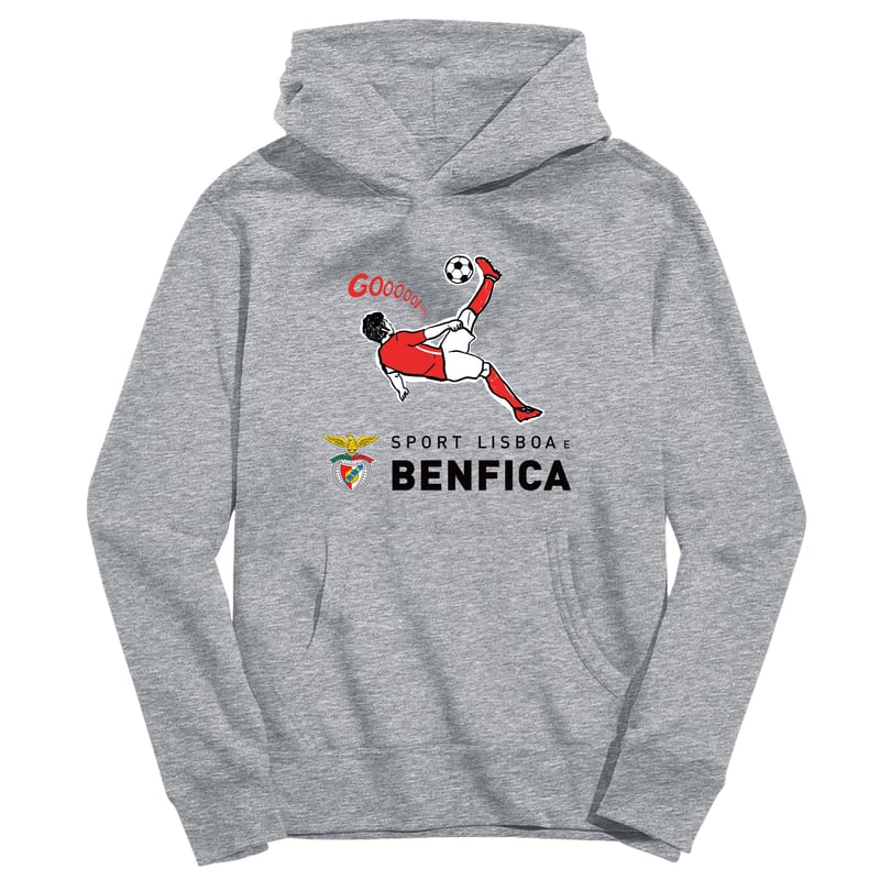 Youth Vive La Fete Gray Benfica Chilena Style Hoodie