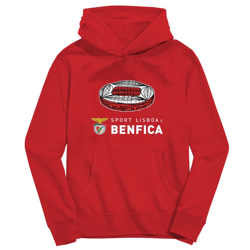Youth Vive La Fete Red Benfica Stadium Style Hoodie