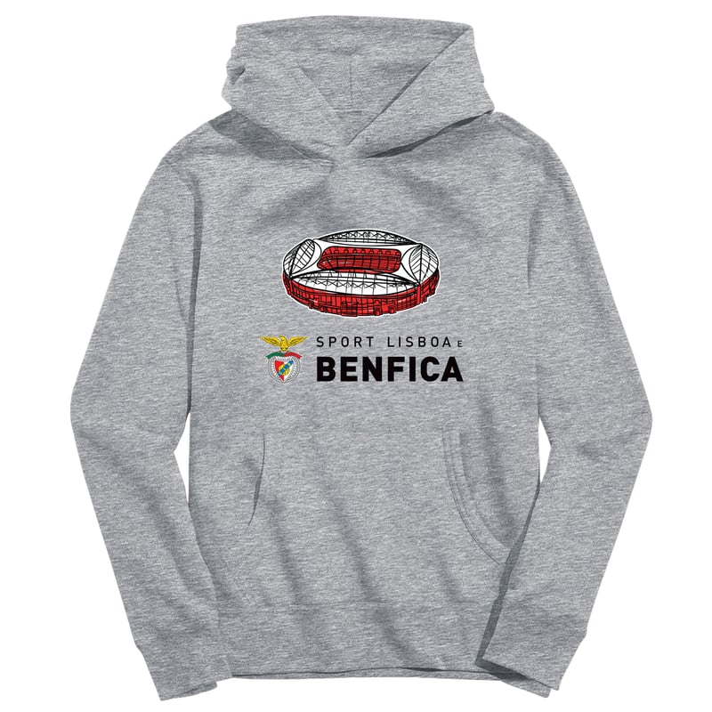 Youth Vive La Fete Gray Benfica Stadium Style Hoodie