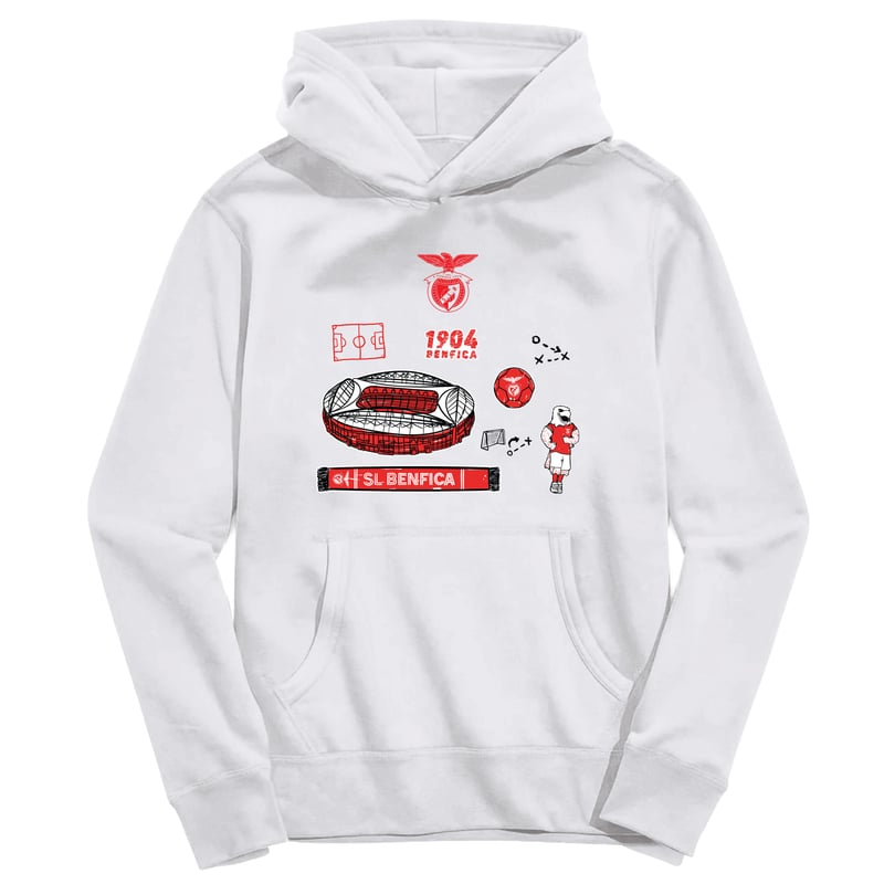 Toddler Vive La Fete White Benfica Impressions Icons Hoodie
