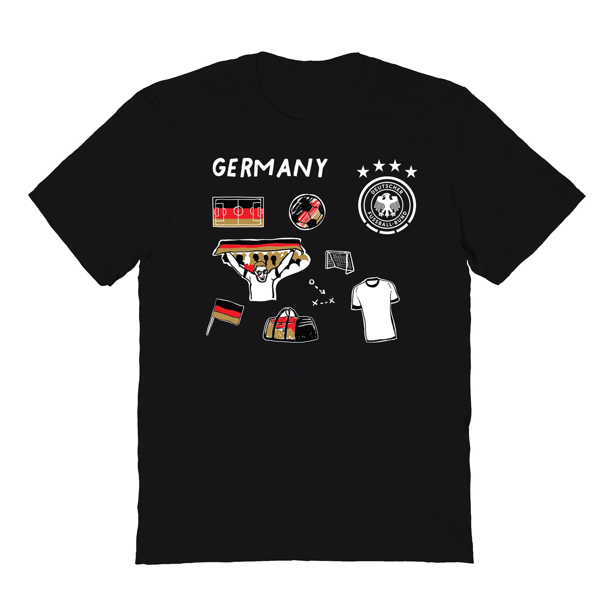 Youth Vive La Fete Black Germany National Team Impressions Icons T-Shirt