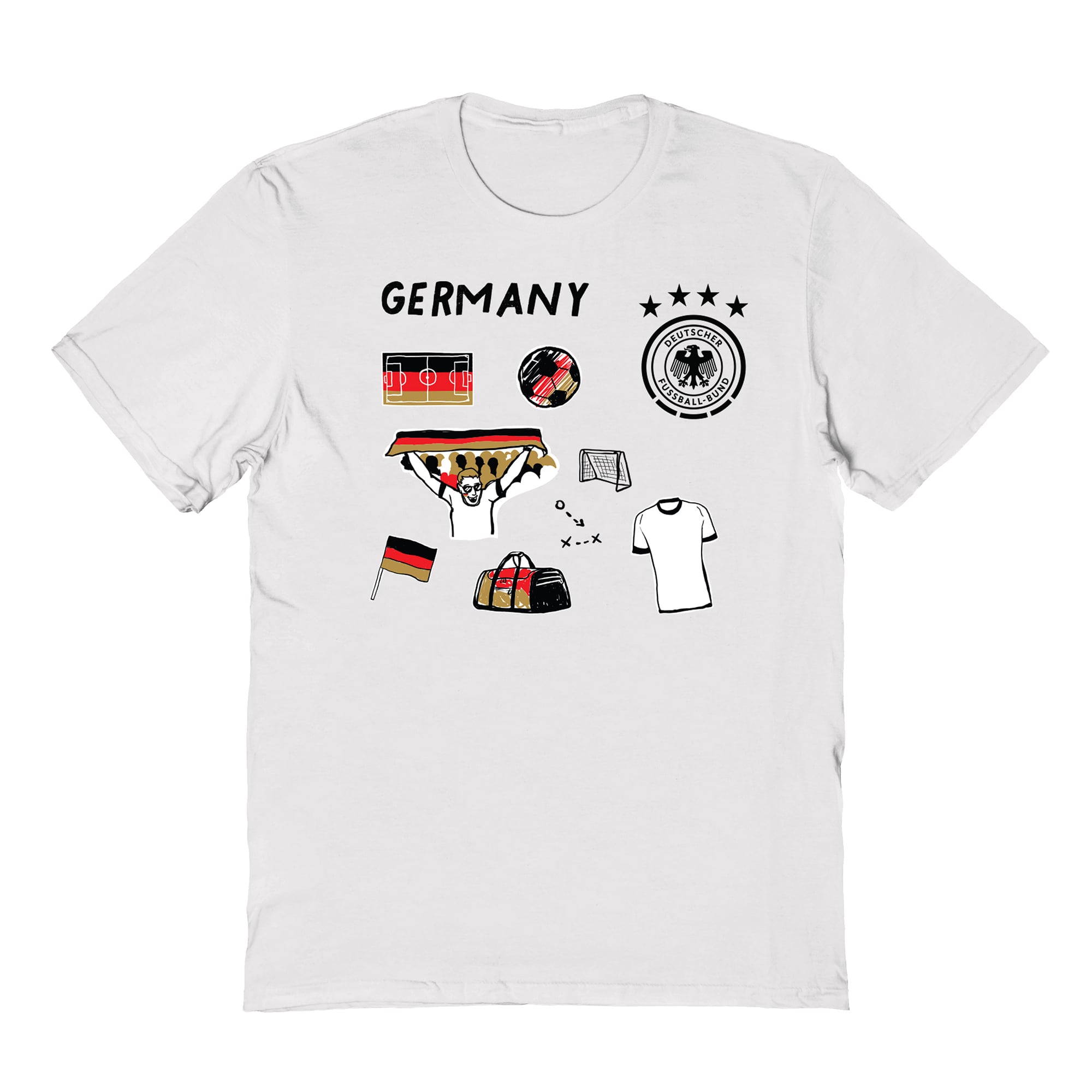 Youth Vive La Fete White Germany National Team Impressions Icons T-Shirt