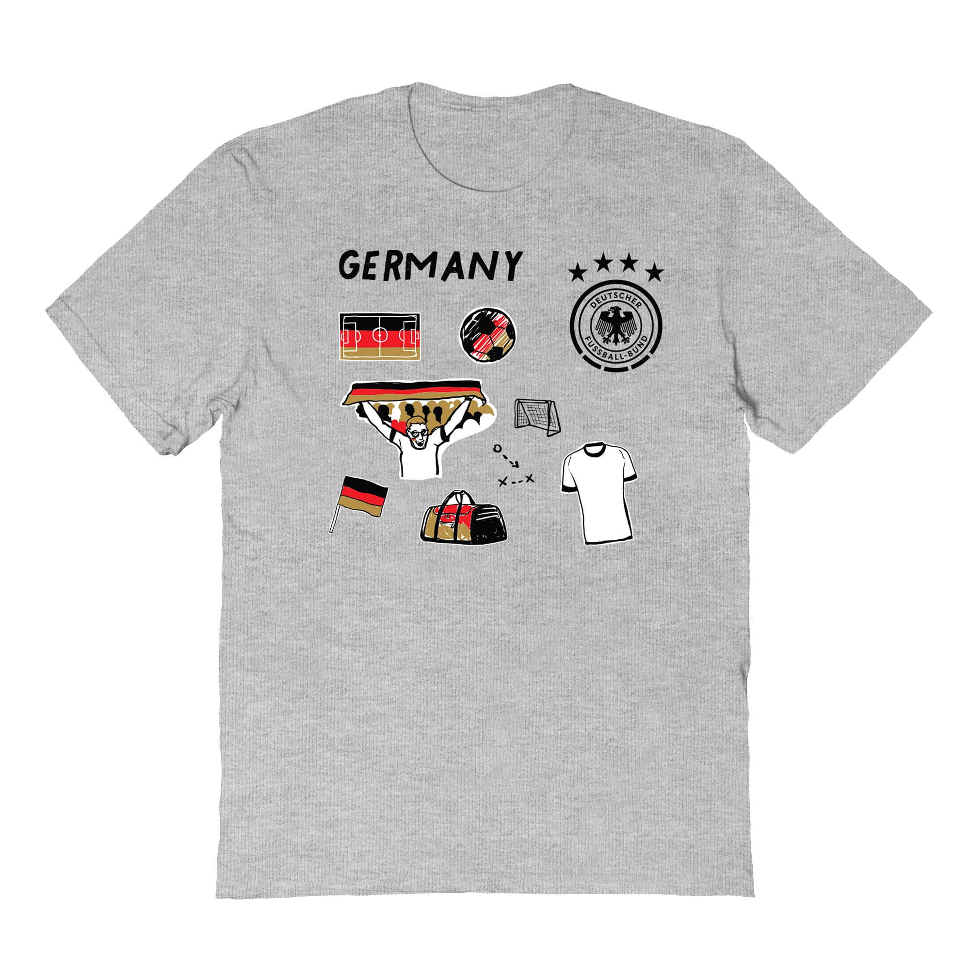 Youth Vive La Fete Gray Germany National Team Impressions Icons T-Shirt