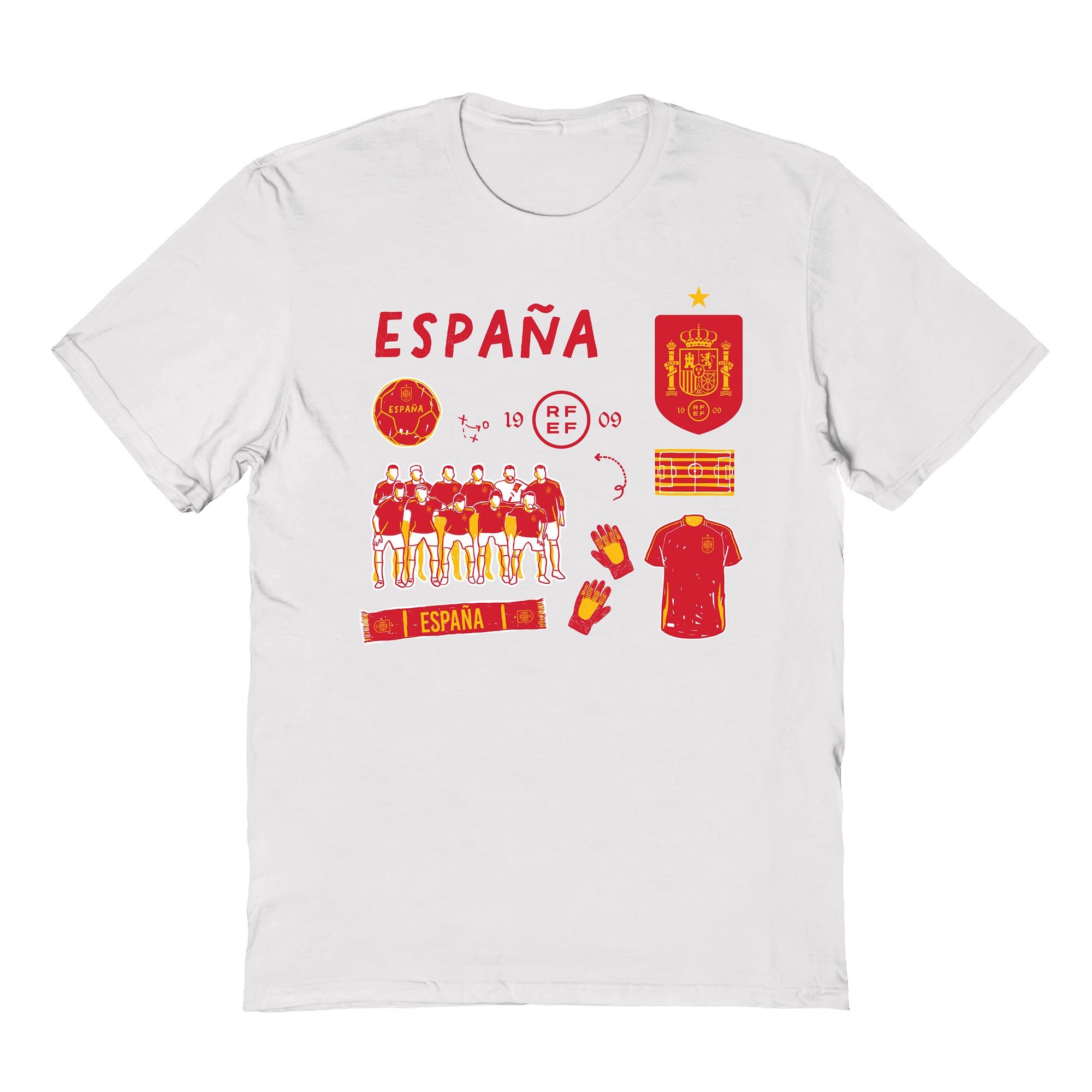Youth Vive La Fete White Spain National Team Impressions Icons T-Shirt