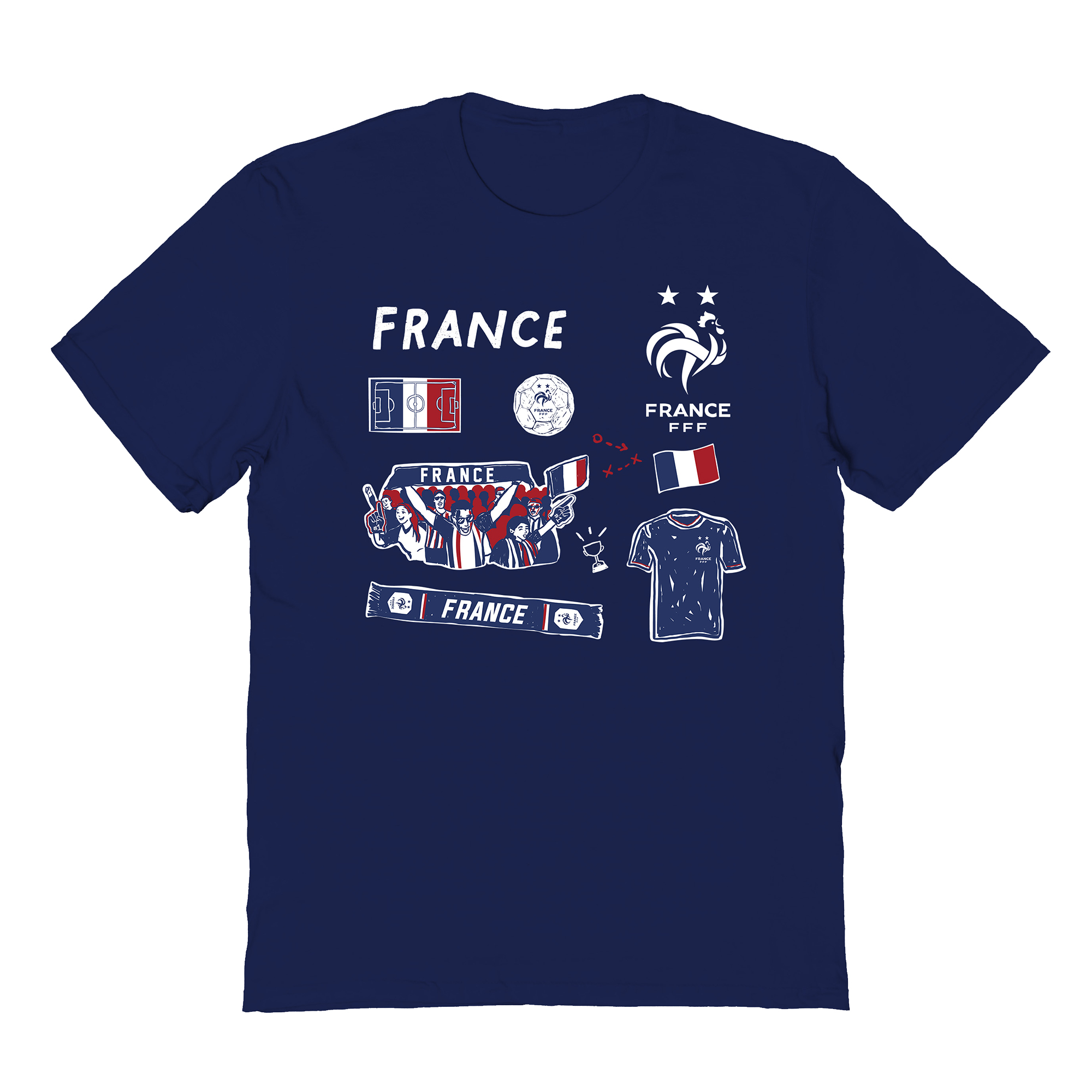 Toddler Vive La Fete Navy France National Team Impressions Icons T-Shirt
