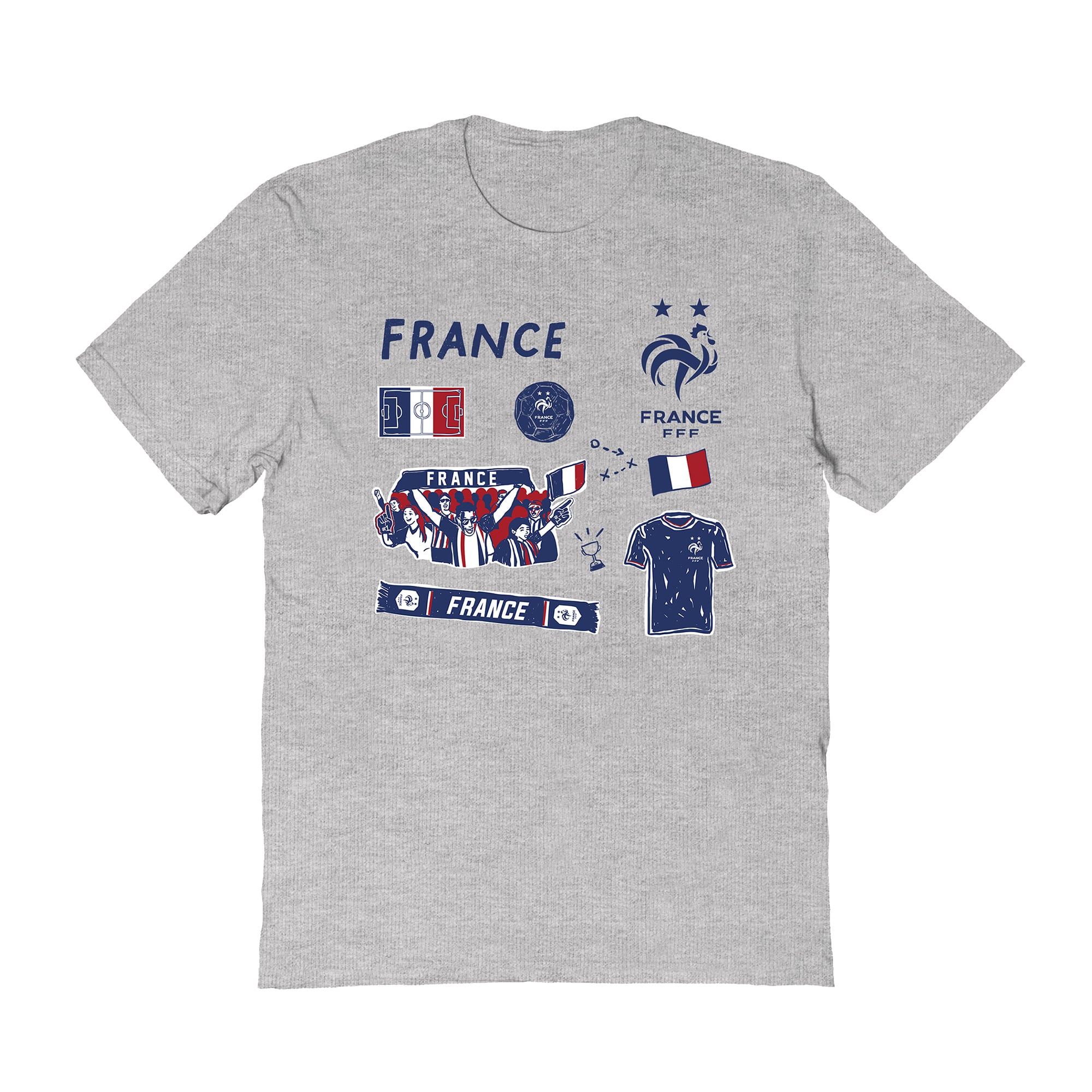 Toddler Vive La Fete Gray France National Team Impressions Icons T-Shirt
