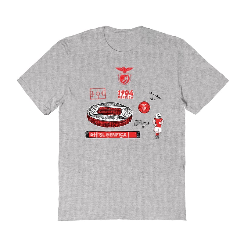 Toddler Vive La Fete Gray Benfica Impressions Icons T-Shirt