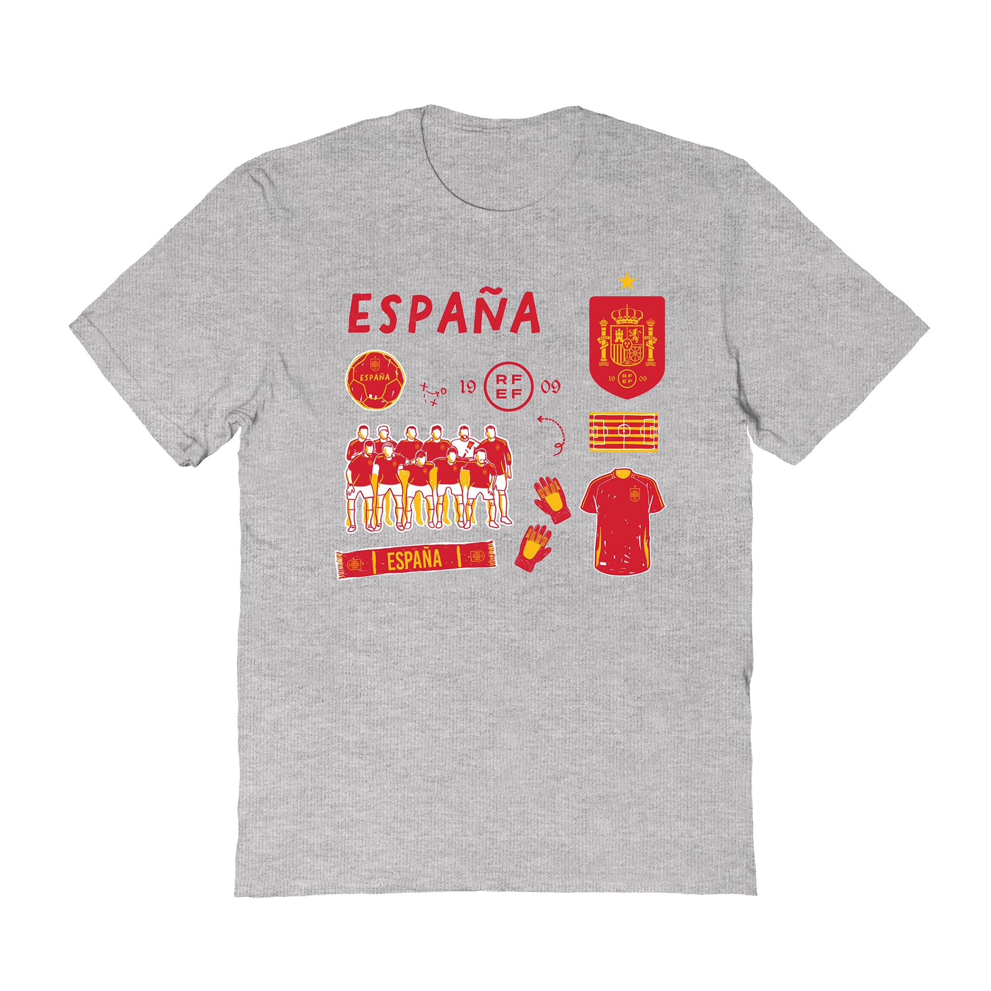 Toddler Vive La Fete Gray Spain National Team Impressions Icons T-Shirt