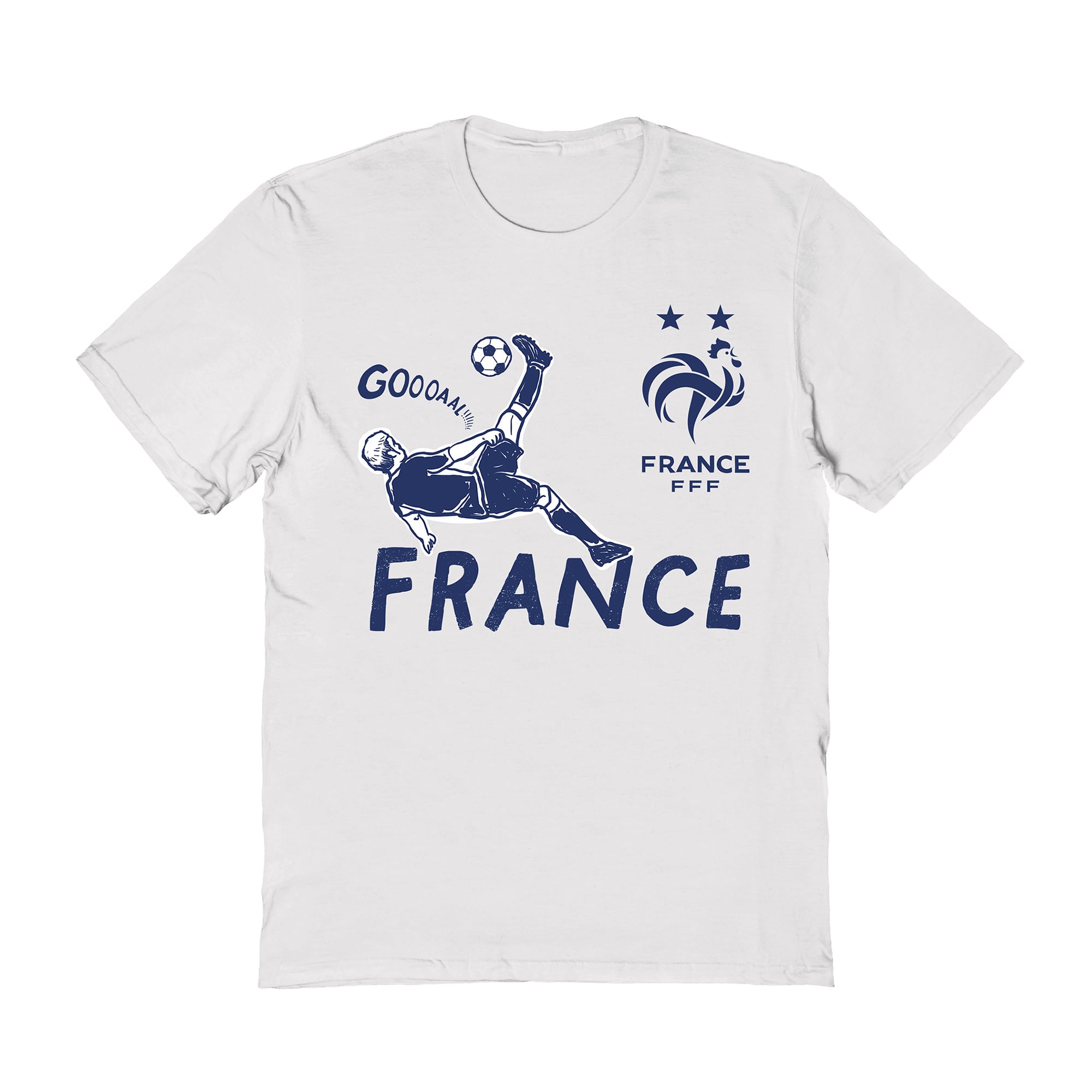 Women's Vive La Fete White France National Team Chilena Style T-Shirt