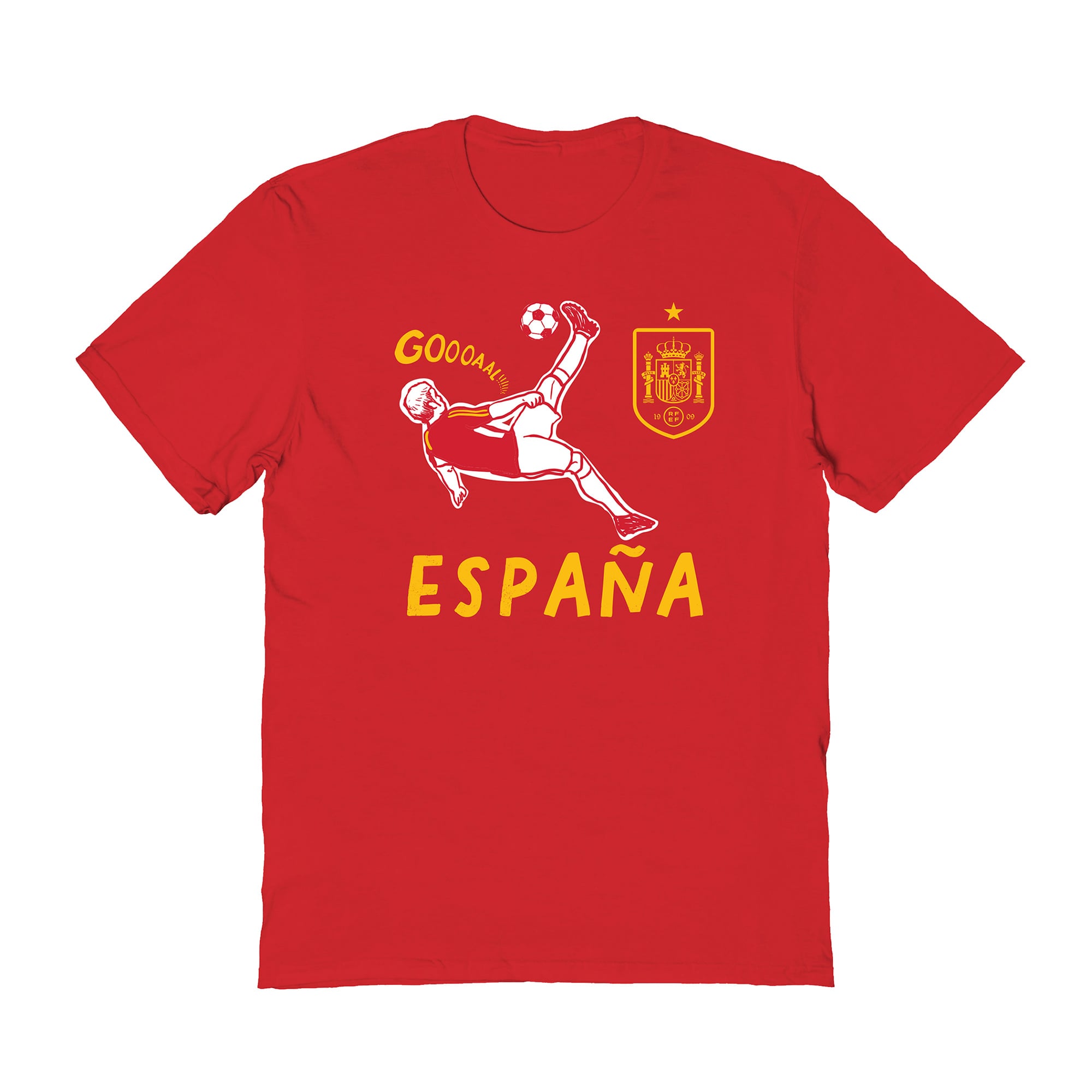 Women's Vive La Fete Red Spain National Team Chilena Style T-Shirt
