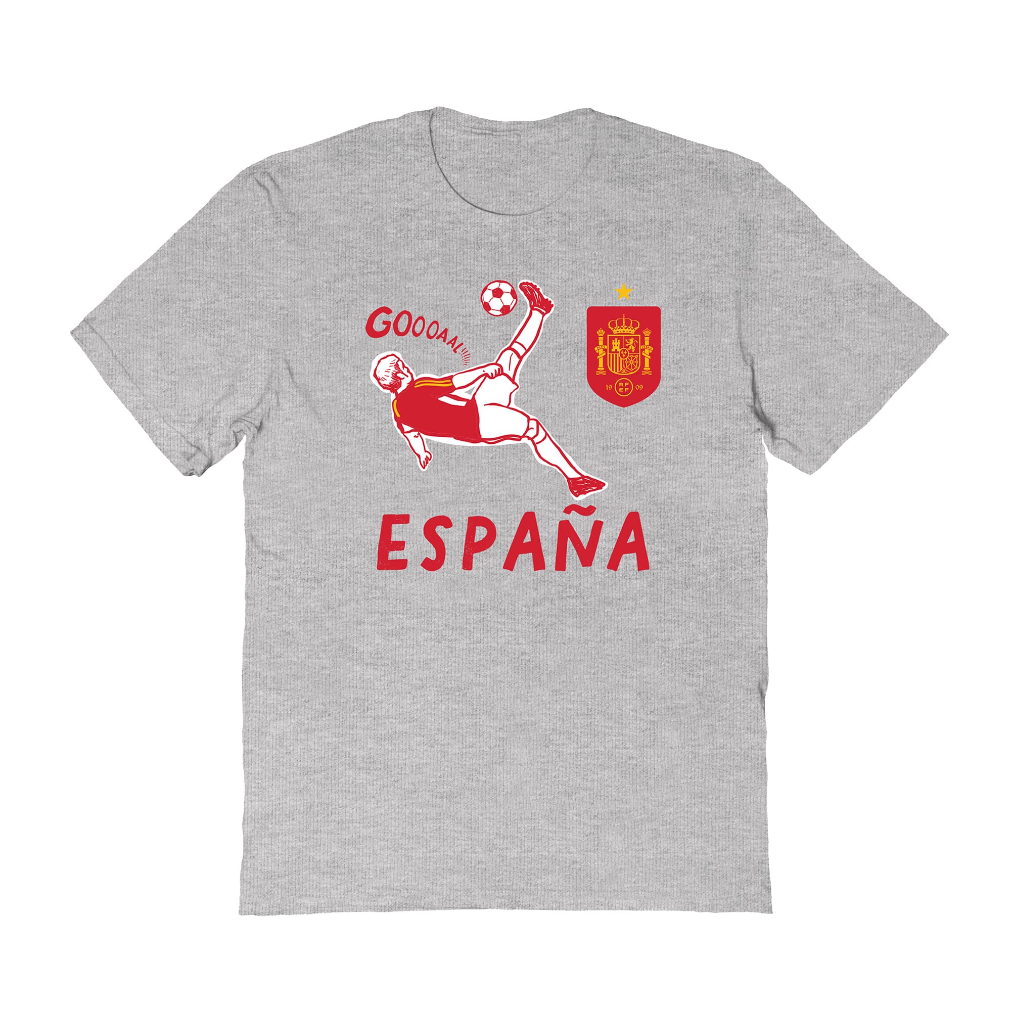 Women's Vive La Fete Gray Spain National Team Chilena Style T-Shirt