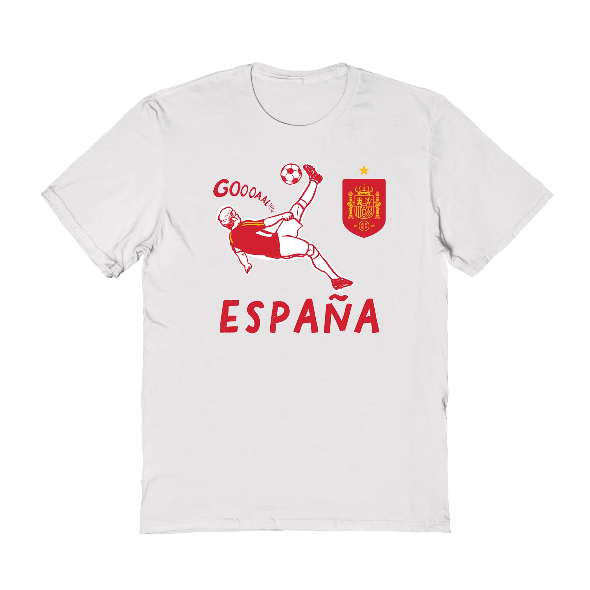 Women's Vive La Fete White Spain National Team Chilena Style T-Shirt