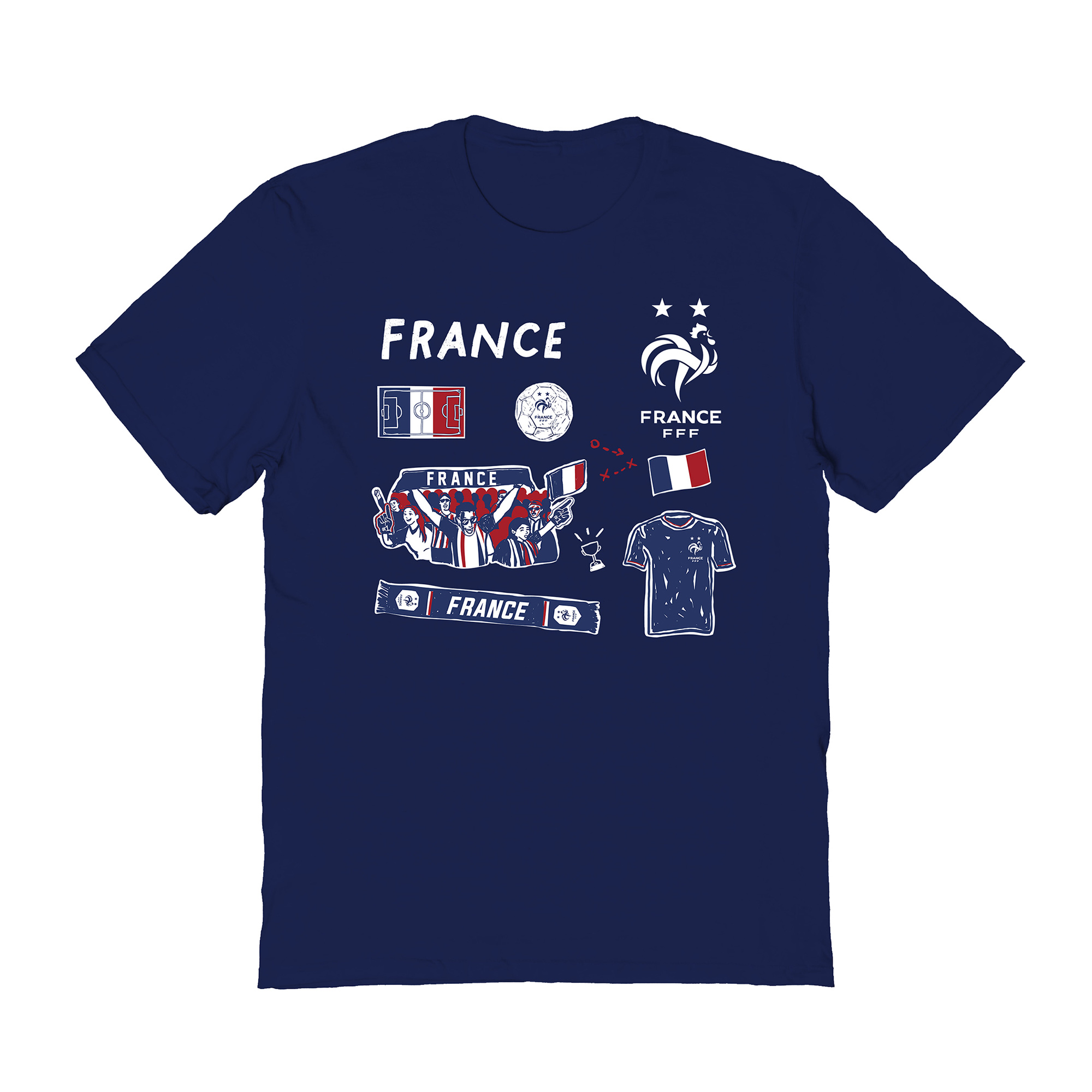 Women's Vive La Fete Navy France National Team Impressions Icons T-Shirt