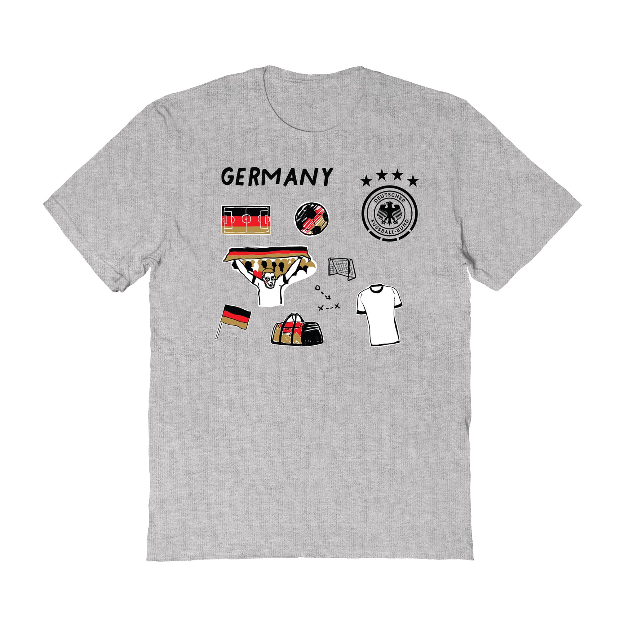 Women's Vive La Fete Gray Germany National Team Impressions Icons T-Shirt