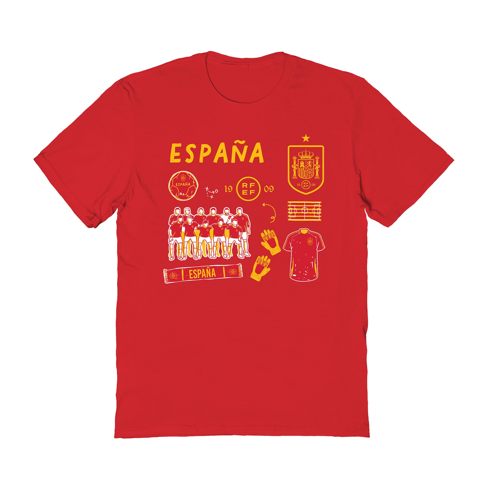 Women's Vive La Fete Red Spain National Team Impressions Icons T-Shirt