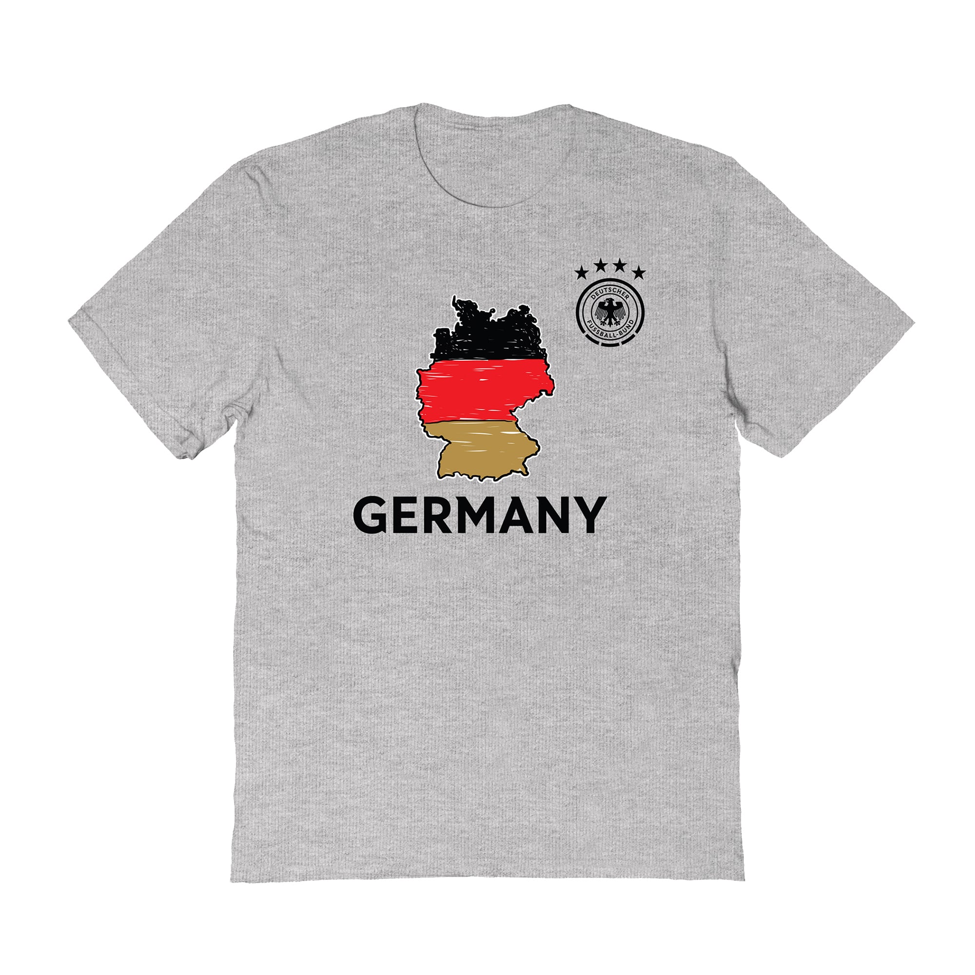 Youth Vive La Fete Gray Germany National Team Map Style T-Shirt