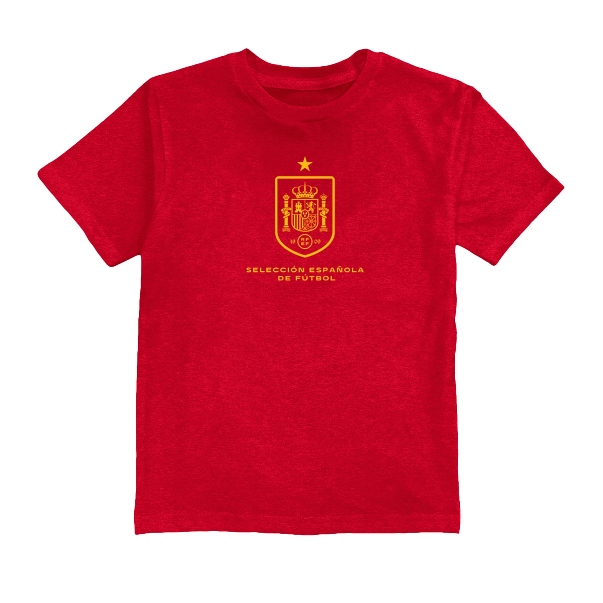 Youth Vive La Fete Red Spain National Team Color Badge T-Shirt