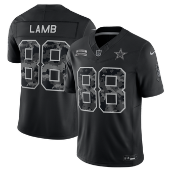 Men's Nike CeeDee Lamb Black Dallas Cowboys 2026 Salute to Service Stitched Limited Jersey