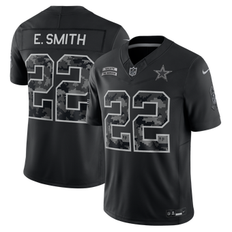 Men's Nike Emmitt Smith Black Dallas Cowboys 2026 Salute to Service Retired Player Stitched Limited Jersey