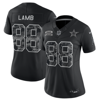 Women's Nike CeeDee Lamb Black Dallas Cowboys 2026 Salute to Service Stitched Limited Jersey