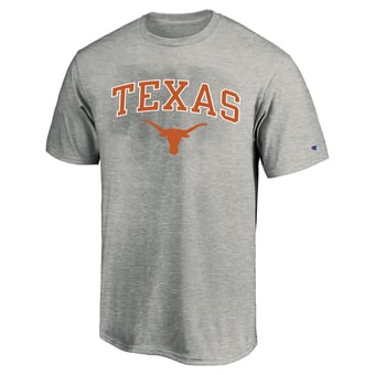 Men's Champion  Heather Gray Texas Longhorns Champion Big & Tall Team Arch Over Wordmark T-Shirt
