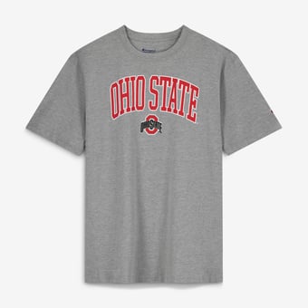 Men's Champion  Heather Gray Ohio State Buckeyes Champion Big & Tall Team Arch Over Wordmark T-Shirt