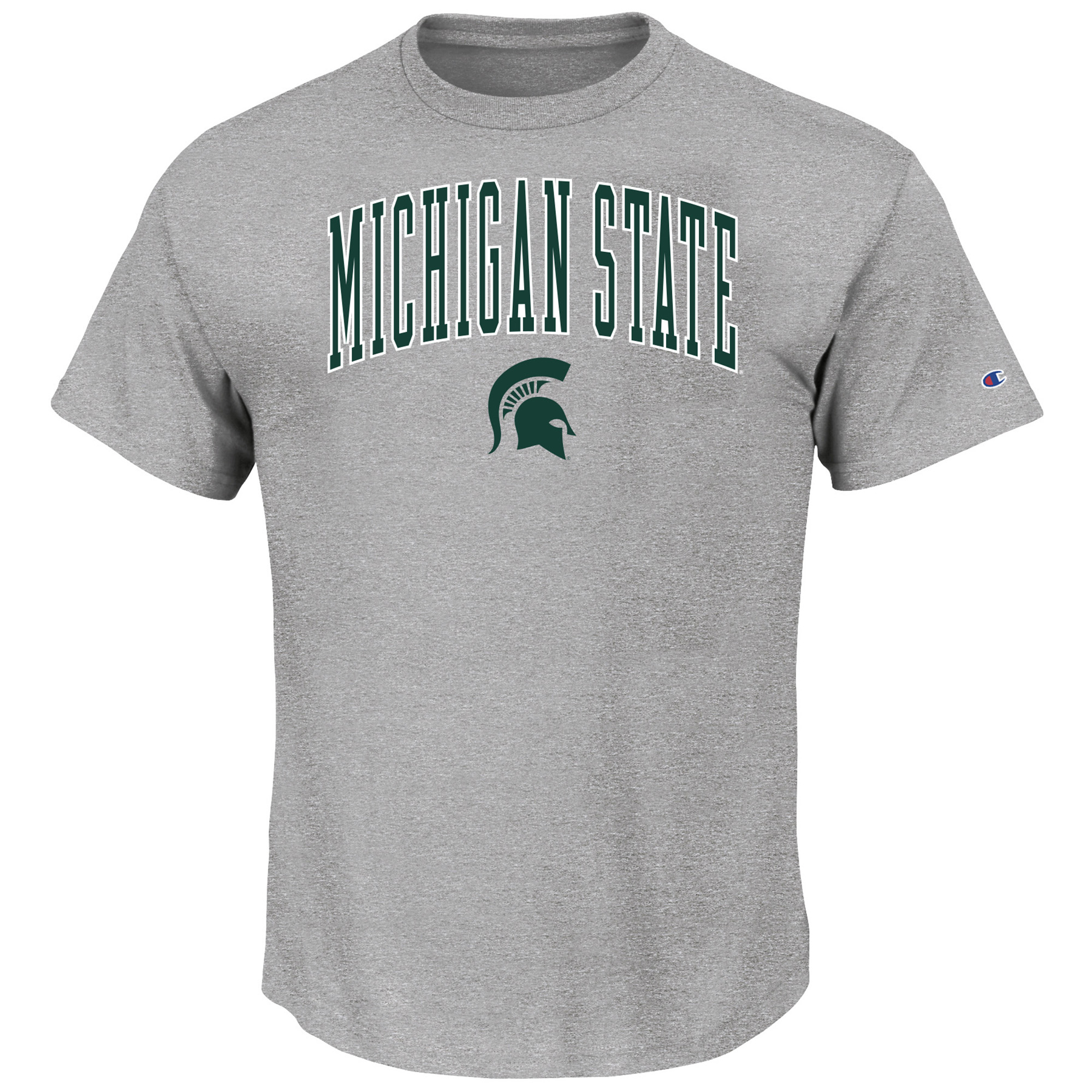 Men's Champion  Heather Gray Michigan State Spartans Champion Big & Tall Team Arch Over Wordmark T-Shirt