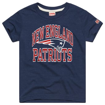Youth Homage  Navy New England Patriots Arch Tri-Blend T-Shirt