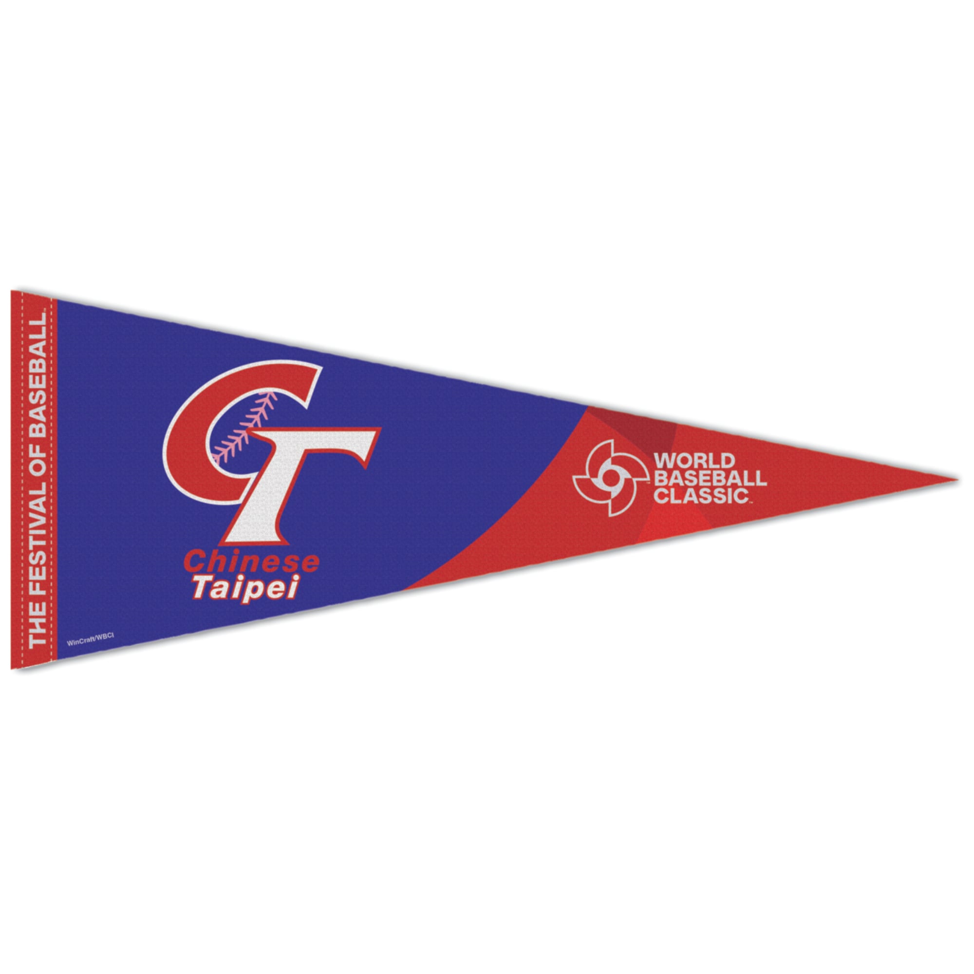 WinCraft Chinese Taipei Baseball 2026 World Baseball Classic 12" x 30" Premium Pennant