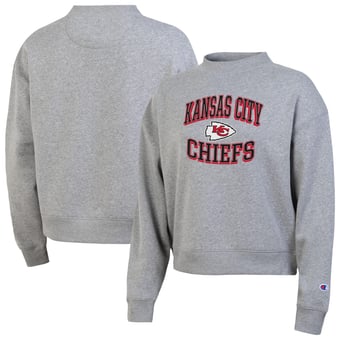 Women's Champion Gray Kansas City Chiefs Triumph Tri-Blend Sweatshirt