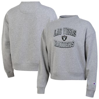 Women's Champion Gray Las Vegas Raiders Triumph Tri-Blend Sweatshirt
