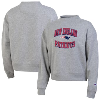 Women's Champion Gray New England Patriots Triumph Tri-Blend Sweatshirt