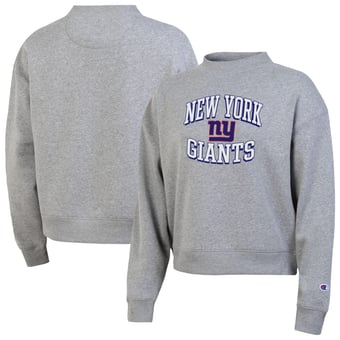 Women's Champion Gray New York Giants Triumph Tri-Blend Sweatshirt
